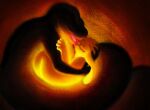 2025 affectionate ambiguous/ambiguous ambiguous_gender anthro apode cuddling draconcopode duo eyes_closed female_(lore) glowing hi_res ink-the-artist lagomorph legless leporid licking mammal naga nude rabbit reformation serpentine smile tongue warm