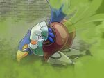 4:3 5_fingers anthro avian beak big_butt bird blue_body blue_feathers bottomwear butt butt_focus butt_grab clothed clothing digital_drawing_(artwork) digital_media_(artwork) falco_lombardi falcon falconid fart fart_cloud fart_fetish feathers fingers green_fart_cloud hand_on_butt hi_res jacket looking_at_viewer male nintendo pants presenting presenting_hindquarters raised_tail rear_view solo spread_butt spreading star_fox tail tail_feathers thick_thighs topwear toxicskunksune