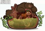 2026 abdominal_bulge ambiguous_gender antlers artist_name bear beaver belly big_belly bodily_fluids brown_bear brown_body brown_fur buckteeth claws crown deer digestion ellen_(hoppers) english_text female female_pred feral fur geometric_background gothigoth green_body grid_background grizzly_bear group headgear hooves hoppers_(disney) horn huge_belly hyper hyper_belly internal king_george_(hoppers) licking licking_lips lizard loaf_(hoppers) mabel_tanaka male mammal multiple_prey pattern_background reptile resting_on_belly rodent rumbling_stomach scalie simple_background skull_symbol soft_vore stomach_acid tail teeth text tom_lizard_(hoppers) tongue tongue_out unwilling_prey ursine vore willing_prey x-ray_view