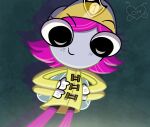 4_arms anthro armor arthropod big_eyes cartoon_freckles clothing disney eyelashes female firefighter_helmet firefighter_uniform fly_(animal) footwear freckled_face freckles gloves grey_body grey_skin hair handwear headgear helmet hi_res insect long_eyelashes maggie_pesky mags-niac multi_arm multi_limb pink_clothing pink_footwear pink_hair pink_socks socks solo the_buzz_on_maggie uniform white_clothing white_gloves white_handwear