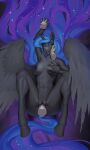 abs absurd_res anthro areola blue_eyes blue_hair breasts disembodied_hand disembodied_penis equid equine female friendship_is_magic genitals grey_body hair hand_holding hand_on_breast hand_on_cheek hasbro hi_res hooves horn human kirasunnight mammal muscular muscular_female my_little_pony mythological_creature mythological_equine mythology nightmare_moon_(mlp) nipple_piercing nipples nude penetration penis piercing solo vaginal vaginal_penetration vulva winged_unicorn wings