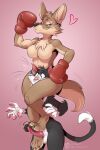 2026 2:3 4_toes 5_fingers animal_genitalia animal_penis anthro arm_tuft balls black_body black_eyebrows black_fur black_nose black_pawpads black_tail black_toe_claws bodily_fluids boxing_gloves breasts brown_body brown_eyes brown_fur canid canine canis cheek_tuft chest_tuft claws clothed clothing coyote dipstick_tail domestic_cat dominant dominant_female elbow_tuft erection eyebrows eyelashes facial_tuft featureless_breasts feet felid feline feline_genitalia feline_penis felis female fingers foot_fetish foot_on_penis foot_play footjob fur genitals gloves_(marking) green_eyes half-closed_eyes handwear headscissor heart_symbol inner_ear_fluff jake_(cavix) leg_wrap looking_down male male/female mammal markings millie_(cavix) motion_lines multicolored_body multicolored_fur narrowed_eyes pawpads penis pink_background pink_nose pink_pawpads raised_eyebrows sex signature simple_background sitting_on_shoulders smile smirk spunky_(artist) squish submissive submissive_male sweat sweatdrop tail tail_markings tan_body tan_fur thigh_squish toe_claws toes topless tuft two_tone_body two_tone_fur two_tone_tail white_body white_fur white_tail_tip