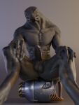 3:4 3d_(artwork) alien anthro anus balls blender_(artwork) butt butt_from_the_front cannon digital_media_(artwork) erection featureless_chest genitals gradient_background grey_background halo_(series) hi_res humanoid_genitalia humanoid_penis looking_at_viewer male mandibles microsoft no-name-no-problem nude penis ranged_weapon ratchet_and_clank sangheili simple_background sitting sitting_on_cannon sitting_on_weapon solo sony_corporation sony_interactive_entertainment weapon xbox_game_studios yellow_eyes