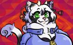 2026 2d_animation animated animated_gif anthro bell_ear_ring big_breasts black_body black_fur bovid bovine breasts cattle cleavage clothed clothing cowbell dewlap_(anatomy) domestic_cat ear_piercing ear_ring earthbound_(series) fangs felid feline felis fluffy fluffy_tail fur genderfluid_(lore) green_eyes hair headshot_portrait horn huge_breasts hybrid icon inner_ear_fluff looking_at_viewer mammal moomew_(moomew) multicolored_body multicolored_fur nintendo piercing pknoel portrait ring_piercing shaded short_playtime smile smiling_at_viewer tail talking_to_viewer teeth tuft tuxedo_cat two_tone_body two_tone_fur white_body white_fur white_hair zipper