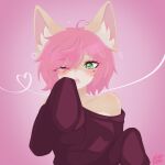 1:1 absurd_res anthro bared_teeth blush blush_lines blushing_profusely bodily_fluids breasts bubble clothing crying domestic_cat eye_bags eyelashes eyeshadow facial_markings fangs fangs_bared felid feline felis female fur gradient green_eyes hair half-length_portrait head_markings heart_(marking) heart_eyes heart_symbol hi_res katciao katriel_(katciao) makeup mammal markings messy messy_clothing messy_fur messy_hair open_mouth oversized_clothing oversized_topwear pink_body pink_hair pink_nose portrait sleepwear small_breasts small_fangs solo standing tear_(marking) teardrop tears tears_of_joy teary_eyes teeth teeth_marks teeth_showing tired topwear yawn yawning_position yellow_body yellow_fur