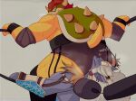 armwear ass_in_face big_butt bodily_fluids bowser butt butt_in_face clothing duo facesitting felid fighting_ring final_fantasy final_fantasy_x hair hi_res horn humanoid humiliation kimahri koopa looking_back male mammal mario_bros musk nintendo overweight overweight_male ronso scalie sitting sitting_on_another smelly smelly_burr smellybear square_enix stinkface sweat tail underwear wrestling