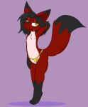 anthro bedroom_eyes bikini bulge canid canine clothing cyrus_nightfire femboy fox golden_week hand_behind_head heterochromia male mammal narrowed_eyes nightfire nipples pinup pose seductive solo swimwear thong two-piece_swimsuit underwear