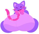 2026 alpha_channel animate_inanimate anthro artist_name big_breasts blush blush_stickers bodily_fluids bow_tie breasts bust_portrait catti_(gremlingrounded) cocoaberry digital_media_(artwork) domestic_cat eyebrows fangs featureless_breasts felid feline felis female flat_colors front_view hand_on_breast hi_res huge_breasts icon living_plushie long_tongue looking_at_viewer lovedoll_toy_factory mammal monotone_body open_mouth plushie pointy_ears portrait prick_ears purple_body purple_ears saliva solo teeth text tongue tongue_out whiskers
