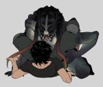 alien alien_humanoid assertive_humanoid assertive_male black_eyes black_hair clothed clothed/nude clothed_human clothing colored duo female female_human female_on_humanoid hair hand_on_hair hand_on_leg hand_on_tentacle hand_on_thigh hi_res human human_on_humanoid humanoid imminent_sex interspecies kneeling leafjuly legs_up light_body light_skin lying male male/female male_humanoid male_on_human mammal mandibles muscular muscular_humanoid muscular_male not_furry nude nude_humanoid nude_male on_back open_mouth predator_(franchise) pseudo_hair sharp_teeth shirt short_hair simple_background t-shirt teeth tentacle_hair tentacles topwear xenophilia yautja