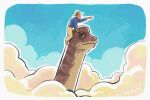 alan_grant belt blue_clothing blue_shirt blue_topwear bottomwear brachiosaurid brachiosaurus clothing cloud cloudy_sky dinosaur duo female hi_res human in_memoriam jurassic_park macronarian male mammal pants prehistoric_species reptile sam_neill saurischian sauropod sauropodomorph scalie shirt sky squeegool topwear universal_studios