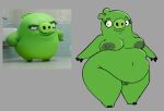 2025 angry_birds anthro areola big_butt black_eyes breasts butt digital_media_(artwork) domestic_pig eyelashes female front_view genitals green_areola green_body green_ears green_nipples green_nose grey_background horny_bunjester mammal nipples nude obese obese_anthro obese_female overweight overweight_anthro overweight_female pig_(angry_birds) pubes rovio_entertainment sega simple_background smile solo standing suid suine sus_(pig) the_angry_birds_movie thick_thighs vulva