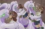 blue_sclera bottomwear brown_hair clitoris clothed clothing disgust duo eyes_closed female fingerless_gloves footwear forced forced_kiss freckles generation_6_pokemon genitals gloves goodra green_clothing green_fingerless_gloves green_gloves green_handwear green_sclera green_tongue hair half-closed_eyes handwear human humanoid interspecies kissing long_tongue male male/female mammal narrowed_eyes neck_bulge nintendo pink_body pokemon pokemon_(species) pokemon_speak pokephilia print_clothing print_shirt print_t-shirt print_topwear ratkingbones shirt shoes shorts size_difference slime smile socks spread_fingers t-shirt tongue topwear uncomfortable vulva wet wet_clothing wet_shirt wet_topwear white_clothing white_shirt white_topwear