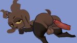 ali_(big-fig) all_fours anthro ass_up balls bedroom_eyes big-fig big_butt black_body black_fur black_socks_(marking) blue_background bovid brown_body butt caprine caprine_demon demon disembodied_penis floppy_ears foreskin fur genitals goat_demon head_tuft horn looking_back lying male mammal narrowed_eyes on_front open_mouth partially_retracted_foreskin penis pink_penis presenting presenting_hindquarters saggy_balls seductive shortstack shortstack_male simple_background small_tail solo spiral_horn tail thick_thighs tuft wide_hips yellow_eyes