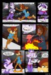 absurd_res accessory anthro blaze_the_cat bodily_fluids bottomwear breath_powers chipmunk clothing comic crying dialogue domestic_cat duo elemental_manipulation english_text eyelashes feet felid feline felis female fighting_ring fire fire_breathing fire_manipulation forehead_gem gem ground_squirrel hair hair_accessory hair_tie hi_res himitsu justtaylor leotard mammal onomatopoeia pants ponytail raised_arm rodent sally_acorn sciurid sega shirt soles sonic_the_hedgehog_(series) sound_effects speech_bubble sweatpants tail tank_top tears text toes topwear