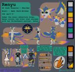 3_fingers 3_toes 3d_(artwork) 4_ears absurd_res anthro armor armor_plates athletic_wear avali beanthusiast biped black_sclera blender_(artwork) bottomwear breastplate butt carbon_fiber character_name claws clothed clothing color_swatch dewclaw digital_media_(artwork) digitigrade earbuds electronics english_text exercise_clothing feathered_crest feathers featureless_crotch feet female finger_claws fingers flat_colors footwear front_view full-length_portrait gradient gradient_tail head_crest head_feathers headphones headshot_portrait hexagon hexagonal_grid hi_res holographic_wings information logo looking_at_viewer markings measurements metal_claws model_sheet multi_ear multicolored_body multicolored_feathers multicolored_pawpads multiple_angles multiple_poses nude off/on open_mouth pants pawpads paws portrait pose pronouns prosthetic prosthetic_arm prosthetic_limb raised_tail rear_view renyu_kosente scutes shirt shoes shorts side_view simple_background sleeveless_shirt solo species_name spread_toes standing striped_markings stripes t-shirt tail tail_feathers teal_eyes text toe_claws toeless_footwear toes tongue tongue_out topwear underfluffies watermark winged_arms wings wristband