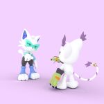 1:1 3d_(artwork) anthro bandai_namco bottom_heavy bottomwear cat_paws claw_(weapon) clothed clothing dexmoun digimon digimon_(species) digital_creature digital_media_(artwork) duo eyewear female footwear gatomon gem glasses gloves hair handwear jewelry larger_female lovelace_(dexmoun) melee_weapon meme pants paws semi-anthro size_difference smaller_female spider-man_pointing_at_spider-man tail thewammy12 thick_thighs tight_bottomwear tight_clothing tight_pants ting toeless_footwear topless weapon wearing_glasses whiskers wristband