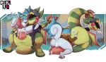 anal animal_genitalia animal_penis anthro anus balls big_butt big_penis blue_hair bodily_fluids butt canine_genitalia canine_penis cum cum_in_ass cum_inflation cum_inside curled_tail cynical_furo duo eyewear eyewear_on_head flygon generation_3_pokemon generation_4_pokemon genital_fluids genital_slit genitals goggles goggles_on_head good_boy hair hi_res huge_butt huge_penis inflation interspecies knot large_penetration male male/male male_penetrated male_penetrating male_penetrating_male mammal nintendo oral pachirisu penetration penile penis penis_riding pokemon pokemon_(species) police police_hat rimming rodent sex tail thick_tail wings
