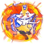 1:1 2024 ambiguous_anthro ambiguous_gender annyui0611 anthro biped blush blush_stickers braixen canid circle closed_smile digital_drawing_(artwork) digital_media_(artwork) digitigrade dipstick_tail elemental_manipulation fire fire_manipulation front_view full-length_portrait generation_6_pokemon hi_res japanese_description looking_at_viewer mammal markings mouth_closed nintendo object_in_tail pokemon pokemon_(species) portrait simple_background smile snout solo stick stick_in_tail tail tail_markings translated_description wavy_mouth