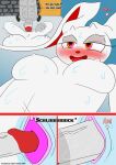 2spot_studio abs animate_inanimate anthro bedding bloody_bunny bloody_bunny_(series) blush bodily_fluids brick brick_wall comic dialogue doll drooling duo english_text female fur genital_fluids genitals grey_body grey_nipples hank_j._wimbleton heart_in_pupils hi_res horn lagomorph leporid living_doll madness_combat male male/female mammal nevadean_(madness_combat) nipples open_mouth open_smile otakon_(artist) penis pink_vulva rabbit red_eyes red_inner_ear red_nose saliva smile sweat text vaginal_fluids vulva wall_(structure) white_body white_fur white_nipples yellow_eyes