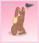absurd_res anthro balls big_ears black_sclera bodily_fluids border chastity_cage chastity_cage_only chastity_device chastity_device_only collar crying disembodied_hand duo gender_play generation_4_pokemon genitals hi_res key key_disposal kneeling lockball looking_up lopunny love_ball lucario male misgendering nintendo nipples nude onesaucydragon open_mouth permanent_chastity_device pink_border pokeball pokeball_chastity_cage pokemon pokemon_(species) questionable_consent submissive submissive_male tears tongue tongue_out wearing_chastity_cage wearing_chastity_device