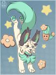 airymiller cactus cheek_tuft facial_tuft female feral fluffy fluffy_tail full-length_portrait fur generation_9_pokemon green_body green_fur happy hi_res neck_tuft nintendo plant pokemon pokemon_(species) portrait smile smiley_face solo sprigatito star tail tuft white_body white_fur