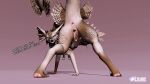 16:9 3d_(artwork) 4k absurd_res all_fours anus big_ears blue_eyes butt caption claws dialogue digital_media_(artwork) dragon dragon_ears dripping dripping_vulva eiravelyn elarielyn fairy_dragon feathers female feral flexible genitals hi_res horizontal_slit horizontal_vulva horn lilani lilani_(character) long_limbs looking_at_viewer looking_back low-angle_view monster_girl_(genre) mythological_creature mythological_scalie mythology presenting presenting_hindquarters presenting_vulva quadruped raised_tail scalie simple_background solo tail teasing teasing_viewer teats teeth tusks twisting_body udders vulva widescreen