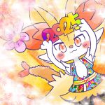1:1 2025 :3 accessory ambiguous_anthro ambiguous_gender annyui0611 anthro asian_clothing biped blush blush_stickers braixen canid closed_smile clothing digital_drawing_(artwork) digital_media_(artwork) dipstick_tail dutch_angle east_asian_clothing flower flower_in_hair food front_view generation_6_pokemon hair hair_accessory hi_res holidays japanese_clothing looking_at_viewer mammal markings mouth_closed new_year new_year_2025 nintendo object_in_tail plant pokemon pokemon_(species) portrait shrimp_(food) simple_background smile solo sparkles standing tail tail_markings three-quarter_portrait year