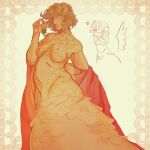1:1 2026 5_fingers abstract_background arms_bent avian avian_taur belly blonde_hair blush breasts chibi clothed clothing colored delicious_in_dungeon digital_drawing_(artwork) digital_media_(artwork) duo extreme_size_difference eyes_closed falin_touden feathers female fingers hair half-length_portrait hand_behind_back heart_symbol hi_res holding_another humanoid humanoid_taur looking_at_viewer marcille_donato messy_hair multiple_scenes nude portrait pose robe shaded short_hair simple_background sirbloop size_difference sketch smile tan_background tan_body tan_skin taur wings yellow_eyes