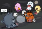 anus bandai_namco blue_body blue_fur bodily_fluids boo_(mario) cemetery cleft_lip dipstick_ears dipstick_tail dybbuk_(mewgenics) ear_markings emanata erection felid feline female feral foreskin fur gaping gaping_anus genital_fluids genitals ghost ghost_(find_mii) gloves_(marking) grass group hi_res iron_bars leg_markings male mammal mario_bros markings mewgenics moon multicolored_ears nintendo orange_body orange_fur pac-man_(series) penis penis_in_face pinky_(pac-man) plant precum presenting presenting_vulva socks_(marking) sour_puss_(pac-man) speech_box spirit stitched_penis surgical_suture tail tail_markings throbbing throbbing_penis translucent translucent_body vulva whiskers yolka