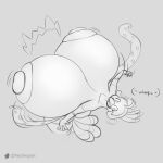 1:1 anthro avian beak big_breasts big_nipples bird breasts english_text feathers female galliform hair heckley hi_res huge_breasts hyper hyper_breasts la_pavita_pechugona monochrome nipples non-mammal_nipples open_beak open_mouth phasianid ribbons solo tail tail_feathers text tongue turkey