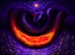 2025 anthro apode cloud draconcopode endosoma female floppy_ears genitals glowing hi_res ink-the-artist lagomorph legless leporid mammal naga nude paws rabbit safe_vore serpentine sleeping vore vulva warm x-ray_view