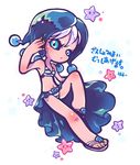  bad_id bad_pixiv_id bikini black_sclera blue_eyes chibi genderswap genderswap_(mtf) hat jojo_no_kimyou_na_bouken risotto_nero sandals short_hair silver_hair solo swimsuit wandering-planet 