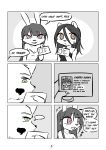 absurd_res anthro black_and_white bodily_fluids bouncer brown_eyes canid canine canis cherry_the_rabbit comic comic_panel dialogue english_text eulipotyphlan female green_eyes group hedgehog hedgehog_girl_(kyogummi) hi_res id_card kyogummi lagomorph leporid male mammal monochrome pink_eyes rabbit red_eyes speech_bubble sweat sweatdrop text wolf wolf_(kyogummi)