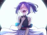  1girl cho_kaguya-hime! closed_eyes commentary crying crying_with_eyes_open english_commentary highres medium_hair open_mouth purple_hair sakayori_iroha sakayori_iroha_(ex-otogibanashi) sher_(imnotsher) skirt solo tears white_skirt 