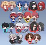  5boys 5girls apron arcueid_brunestud arms_at_sides barefoot black_hair black_pants black_pantyhose black_shoes black_skin blonde_hair blue_eyes blue_jacket blue_kimono blue_pants blue_ribbon blue_sash blue_shirt blue_skirt blush boots bow brown_dress brown_hair brown_kimono chibi chibi_only ciel_(tsukihime) coat collared_shirt colored_skin curtained_hair dark_persona dress dual_persona english_text evil_smile fang folding_knife formal_clothes frilled_apron frills gakuran glasses gloves grey_eyes grey_hair hair_bow hair_over_one_eye hairband hand_on_own_chest highres hisui_(tsukihime) holding holding_knife jacket japanese_clothes kimono knife kohaku_(tsukihime) long_hair long_skirt looking_at_viewer maid maid_apron maid_headdress medium_hair michael_roa_valdamjong monster multiple_boys multiple_girls nanatsu-yoru nanaya_shiki nrvnqsr_chaos open_clothes open_shirt pale_skin pants pantyhose pink_hair plaid_clothes plaid_skirt powered_ciel puffy_sleeves purple_skirt red_eyes red_hair red_skirt ribbon sash school_uniform sharp_teeth shirt shoes shonocondo short_hair siblings single_hair_intake sisters sitting skin_fang skirt sleeveless sleeveless_dress smile stomach_mouth sweater tattoo teeth tohno_akiha tohno_shiki tohno_shiki_(original) trench_coat tsukihime turtleneck turtleneck_sweater twins two_side_up veiny_face vermillion_akiha vest white_gloves white_hair white_hairband white_shirt white_sweater wing_collar yellow_eyes yellow_vest yumizuka_satsuki 