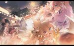  absurdres animal_ears basti_(girls'_frontline_2) black_hair blue_eyes brown_hair cat_ears cheyanne_(girls'_frontline_2) commentary_request cork_gun faelynn_(girls'_frontline_2) fake_animal_ears festival fireworks flower food food_in_mouth g41_(girls'_frontline) girls'_frontline girls'_frontline_2:_exilium gun hair_flower hair_ornament heterochromia highres holding holding_gun holding_weapon ikea_shark japanese_clothes kimono long_hair looking_at_viewer m200_(girls'_frontline) mk23_(girls'_frontline) multicolored_hair open_mouth pink_hair red_eyes sakura_(girls'_frontline_2) streaked_hair stuffed_animal stuffed_shark stuffed_toy summer_festival t1milikes2 takoyaki type_100_(girls'_frontline) weapon yakisoba 