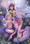  4girls aa-12_(girls'_frontline) absurdres ak-alfa_(girls'_frontline) bikini bikini_shorts black_hair blue_hair cheeta_(girls'_frontline_2) eating eyewear_on_head fireworks flower girls'_frontline girls'_frontline_2:_exilium hair_flower hair_ornament hat highres holding lind_(girls'_frontline_2) long_hair looking_at_viewer mp7_(girls'_frontline) multiple_girls one_side_up onul_l open_mouth qbz-191_(girls'_frontline) qiongjiu_(girls'_frontline_2) red_hair sailor_bikini sailor_collar shorts smile swimsuit tololo_(girls'_frontline_2) white_hair yellow_eyes 