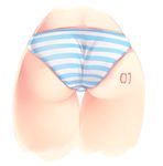  ass ass_focus close-up hatsune_miku panties simple_background solo striped striped_panties thigh_gap thighs underwear vocaloid wakatsuki_you white_background 