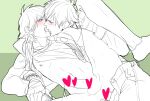  2boys anal blush censored clothed_sex clothes_lift commentary_request denim dramatical_murder drooling face_piercing french_kiss heart heart_censor highres jacket jeans kiss kiss_from_behind kuwa_ayase lifting_another's_clothes long_hair male_focus male_penetrated mouth_piercing multiple_boys nipples noiz_(dramatical_murder) open_clothes open_fly open_jacket pants piercing precum seragaki_aoba sex sex_from_behind shirt shirt_lift socks spot_color sweat t-shirt yaoi 