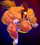  anthro avian beak biceps big_muscles bulge feathers humor hyper hyper_muscles male muscles pecs pose pun ripped-saurian rooster solo speedo standing swimsuit talons thong toned topless 