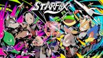  6+boys andrew_oikonny arwing bird_boy chameleon_boy clenched_teeth commentary_request falco_lombardi fangs fox_boy fox_mccloud frog_boy furry furry_male grin highres leon_powalski looking_to_the_side looking_up male_focus monkey_boy multiple_boys open_mouth peppy_hare pig_boy pigma_dengar rabbit_boy rio_717 slippy_toad smart_bomb_(star_fox) smile star_fox star_fox_(2026) teeth wolf_boy wolf_o'donnell wolfen 