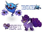  blue_body canine duo fak&#233;mon feral fox fur gengar ghost grin haunter mammal mi-lann multiple_tails nintendo plain_background pok&#233;mon pok&eacute;mon pokemon_fusion purple_fur red_eyes smile spirit teeth tentacruel video_games vulpix white_background white_eyes 