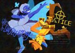  2boys ballerina black_background black_eyes blonde_hair blue_(deltarune) blue_hair blue_skin blue_wings boots brown_boots bug butterfly butterfly_wings colored_skin commentary cowboy cowboy_hat deltarune gun hat highres holding holding_gun holding_weapon insect_wings looking_at_another multiple_boys one_eye_closed utdr_(toby_fox) watawata22 weapon wings yaoi yellow_(deltarune) yellow_skin 
