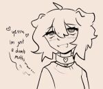  animal_ears collar commentary dog_ears dog_girl english_commentary hypnosis mind_control open_mouth original rnslivr simple_background solo talking 