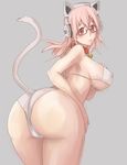  animal_ears ass bell bell_collar bespectacled bikini blush breasts cat_ear_headphones cat_ears cat_tail chestnut_mouth collar covered_nipples exaxuxer from_behind front-tie_bikini front-tie_top glasses headphones huge_ass kemonomimi_mode large_breasts leaning_forward long_hair nitroplus pink_hair red_eyes semi-rimless_eyewear solo super_sonico swimsuit tail thighs under-rim_eyewear underboob white_bikini 
