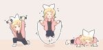  >_< 1girl alternate_costume animated animated_gif arms_up black_pants black_shirt blonde_hair blush_stickers bow casual closed_eyes closed_mouth deformed dumbbell exercising facing_viewer flying_sweatdrops full_body hair_bow hair_ornament hairclip hands_up holding holding_dumbbell holding_jump_rope hood hood_down hooded_jacket jacket jump_rope jumping kagamine_rin long_sleeves looping_animation motion_lines multiple_views no_mouth no_nose no_shoes on_one_knee open_clothes open_jacket outline pants parallel_hairclips parted_lips pink_jacket push-ups shirt short_hair single_tear socks straight-on sweat sweatpants tod-mugi v-shaped_eyebrows vocaloid wavy_mouth white_bow white_outline white_socks 