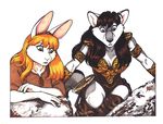  absurd_res armor blonde_hair breasts canine female gabrielle hair hi_res lagomorph mammal princess rabbit rabbot royalty sidekick television terrie_smith warrior wolf xena 