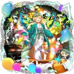  1girl alternate_costume alternate_hair_color balloon barefoot blonde_hair blue_eyes closed_eyes clothes_writing electricity facing_viewer fingernails full_body game_asset green_haori green_nails green_sash grey_kimono haori highres holding holding_microphone japanese_clothes kimono microphone mystia_lorelei mystia_lorelei_(kaiju_of_darkness_and_sound) obi official_art open_mouth rotte_(1109) sash sharp_fingernails smile solo third-party_source toes touhou touhou_lostword translation_request transparent_background wings yellow_wings yukata 