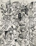  3others 4boys 6+girls androgynous antenna_hair baseball_cap boots bow braid character_request closed_eyes closed_mouth commentary_request copyright_request cursor deltarune doki_doki_literature_club ena:_dream_bbq ena_(dream_bbq) ena_(series) end_roll expressionless flower frisk_(undertale) greyscale hair_bow hat holding holding_flower hylics ib_(ib) ib_(kouri) index_finger_raised kneehighs kris_(dark_world)_(deltarune) kris_(deltarune) light_bulb long_hair long_sleeves looking_at_viewer low_twin_braids madotsuki matsutsu1105 milk-chan_(milk_series) milk_inside_a_bag_of_milk_inside_a_bag_of_milk monika_(doki_doki_literature_club) monochrome multiple_boys multiple_girls multiple_others niko_(oneshot) no_eyes no_mouth off_(game) omori omori_(omori) oneshot_(game) open_mouth ponytail rachel_gardner russell_seager satsuriku_no_tenshi shaded_face short_hair short_sleeves shorts sidelocks skirt sleeves_past_fingers sleeves_past_wrists socks something_(omori) spatula striped_clothes striped_shorts sweater tank_top teeth the_batter_(off) thighhighs traditional_media twin_braids undertale utdr_(toby_fox) vertical-striped_clothes vertical-striped_shorts wayne_(hylics) window_(computing) yume_nikki 