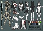  green_eyes gun lance lao male mick39 model_sheet northern penis polearm ranged_weapon ref_sheet scar sergal spear trancy_mick weapon 